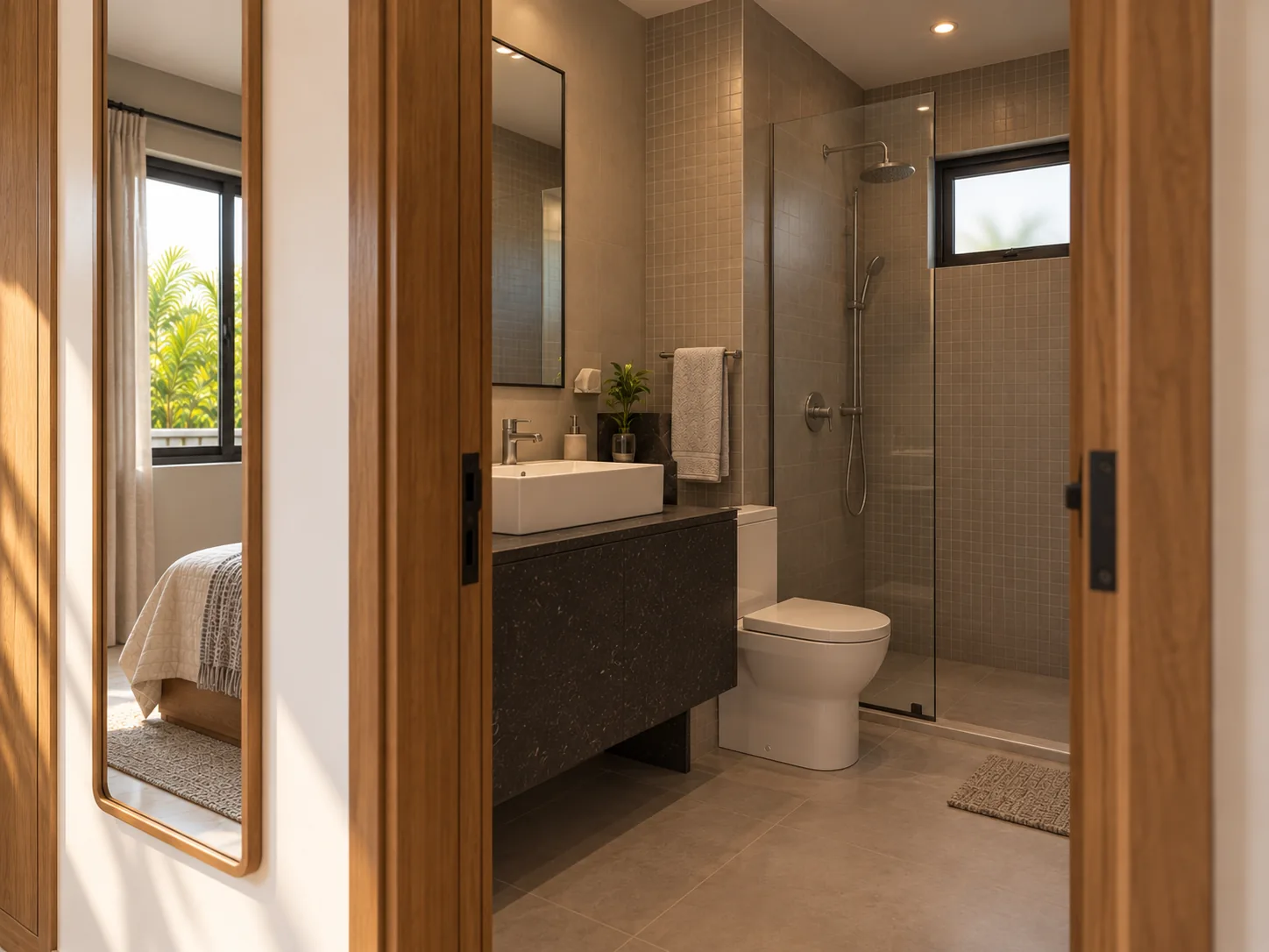 First-floor ensuite bathroom